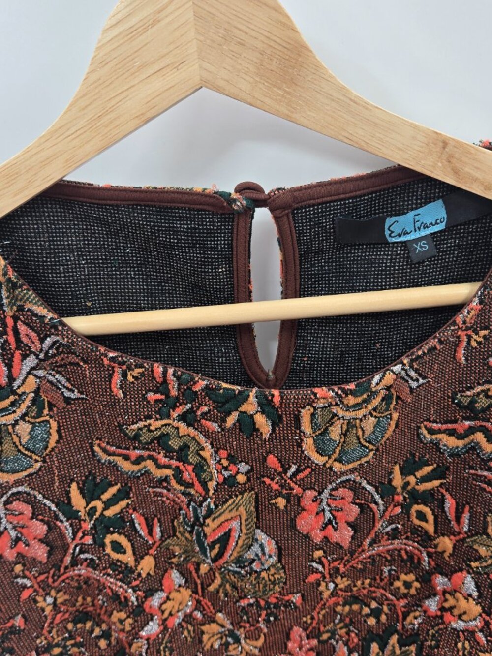 Anthropologie Eva Franco Boho Jacquard Cropped Sleeveless Top Size XS - Picture 6 of 11
